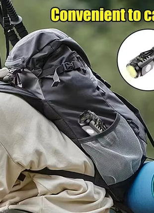 Portable Mini LED Flashlight Powerful 3*Wick Small Pocket Torch USB
