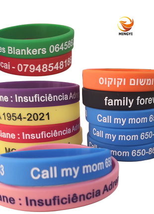 Sos Bracelet Custom Silicon | Wristband Bracelet Custom | Silicone Sos