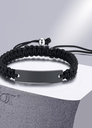 Personalized Stainless Name Bracelet | Custom Braided Bracelet