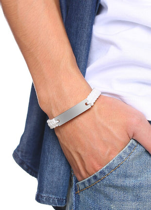 Personalized Stainless Name Bracelet | Custom Braided Bracelet