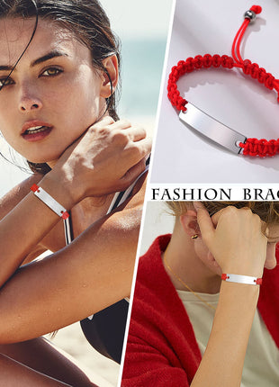 Personalized Stainless Name Bracelet | Custom Braided Bracelet