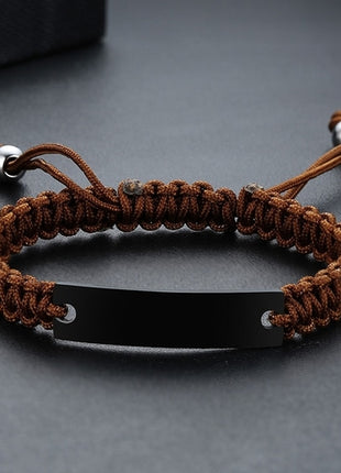 Personalized Stainless Name Bracelet | Custom Braided Bracelet