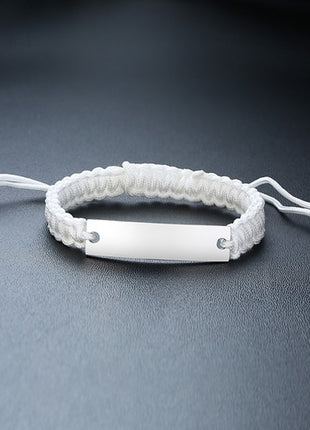 Personalized Stainless Name Bracelet | Custom Braided Bracelet
