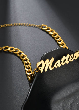 Atoztide Custom Personalized Name Bracelet Stainless Steel Charms