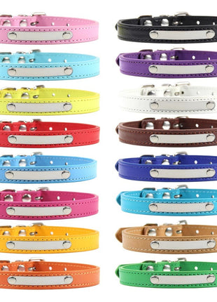 Pu Leather Cat Collar Personalized Kitten Collar Id Name Engraving Pet