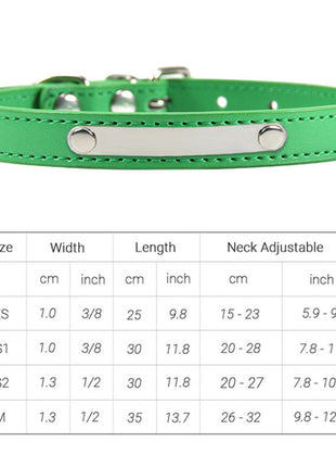 Pu Leather Cat Collar Personalized Kitten Collar Id Name Engraving Pet