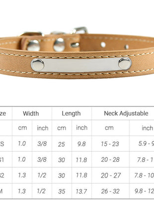 Pu Leather Cat Collar Personalized Kitten Collar Id Name Engraving Pet