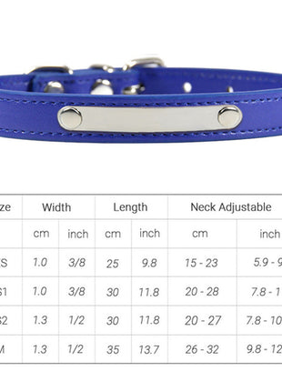 Pu Leather Cat Collar Personalized Kitten Collar Id Name Engraving Pet