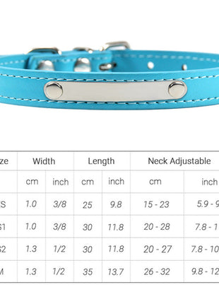 Pu Leather Cat Collar Personalized Kitten Collar Id Name Engraving Pet