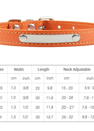 Pu Leather Cat Collar Personalized Kitten Collar Id Name Engraving Pet