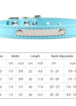 Pu Leather Cat Collar Personalized Kitten Collar Id Name Engraving Pet