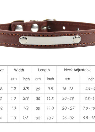 Pu Leather Cat Collar Personalized Kitten Collar Id Name Engraving Pet