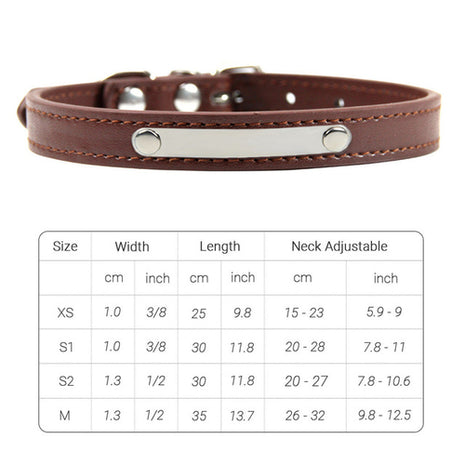 Pu Leather Cat Collar Personalized Kitten Collar Id Name Engraving Pet