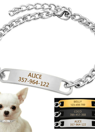 Dog Collar Personalized Small Dogs | Collar Pet Name Small Dog - Cat