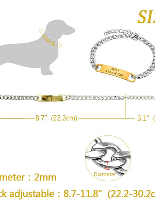 Dog Collar Personalized Small Dogs | Collar Pet Name Small Dog - Cat