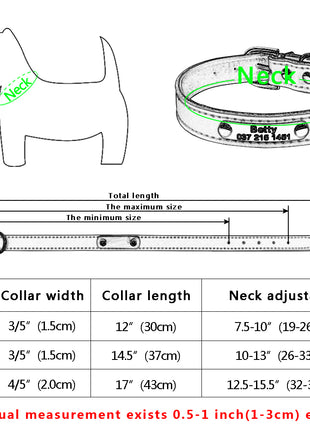 Leather Cat Collar Personalized Cat Collar For Puppy Small Dogs Pet
