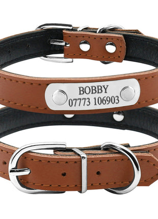 Leather Cat Collar Personalized Cat Collar For Puppy Small Dogs Pet