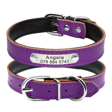 Leather Cat Collar Personalized Cat Collar For Puppy Small Dogs Pet