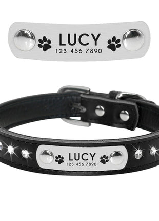 Leather Cat Collar Personalized Cat Collar For Puppy Small Dogs Pet