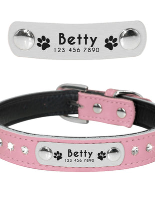 Leather Cat Collar Personalized Cat Collar For Puppy Small Dogs Pet
