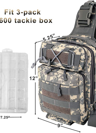 LUXHMOX Fishing Tackle Backpack Waterproof for Outdoor Gear Storage