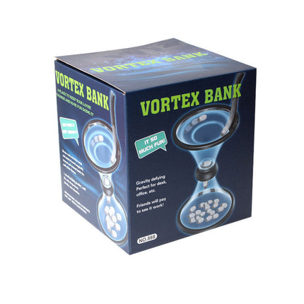 Pressure Relieving Vortex Bank Watch Money Defy Gravity Piggy Bank