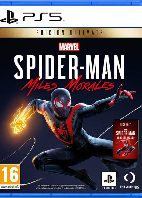 PlayStation 5 Video Game Sony MARVEL SPIDERMAN MILES MORALES ULT ED