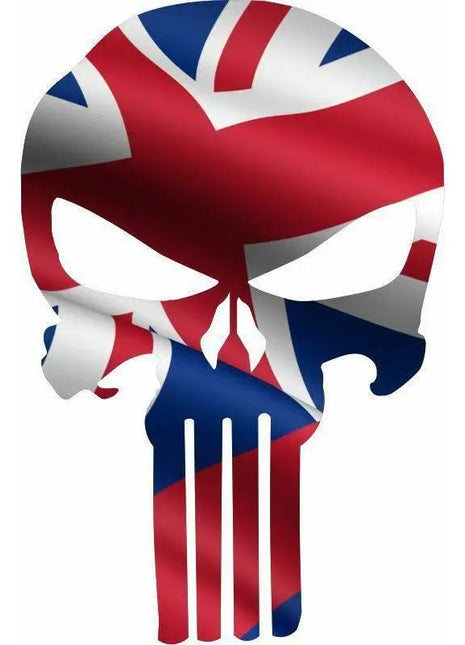 Punisher Skull Hawaii Flag Window Decal Sticker Graphic - Multiple Sizes.