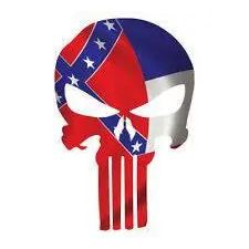Punisher Skull Mississippi Flag Window Decal Sticker Graphic - Multiple Sizes.