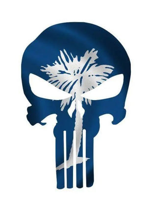 Punisher Skull South Carolina Flag Window Decal Sticker Graphic - Multiple Sizes.