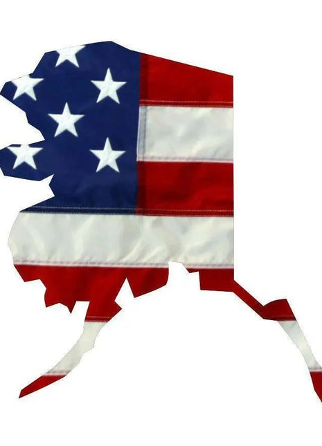 State of Alaska Realistic American Flag Decal - Various Sizes.