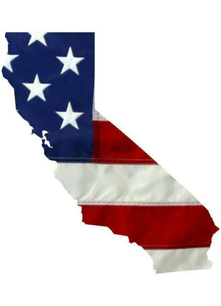 State of California Realistic American Flag Window Decal - Various Sizes.