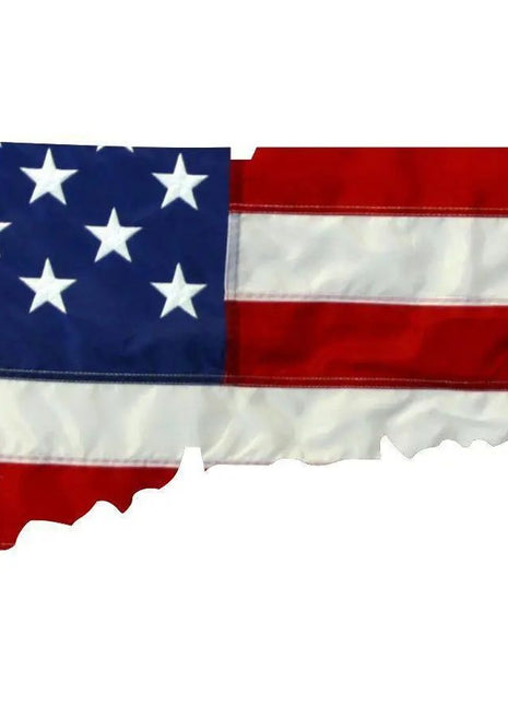 State of Connecticut Realistic American Flag Window Decal - Various Sizes.