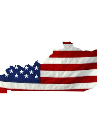 State of Kentucky Realistic American Flag Window Decal - Various Sizes.