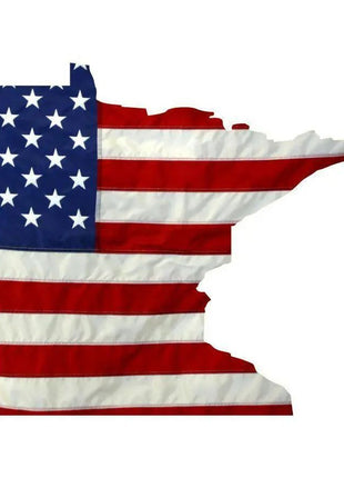 State of Minnesota Realistic American Flag Window Decal - Various Sizes.