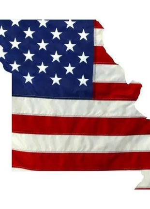 State of Missouri Realistic American Flag Window Decal - Various Sizes.