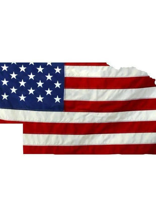 State of Nebraska Realistic American Flag Window Decal - Various Sizes.