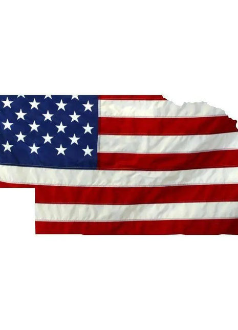 State of Nebraska Realistic American Flag Window Decal - Various Sizes.