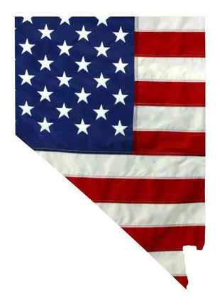 State of Nevada Realistic American Flag Window Decal - Various Sizes.