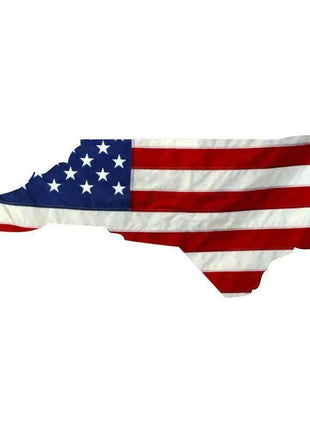 State of North Carolina Realistic American Flag Window Decal - Various Sizes.