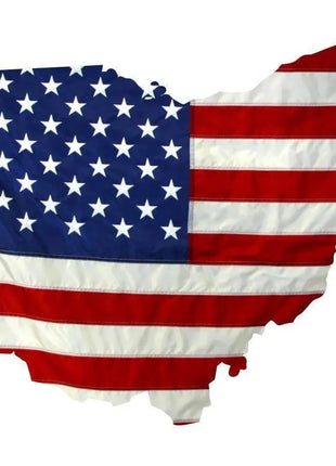 State of Ohio Realistic American Flag Window Decal - Various Sizes.