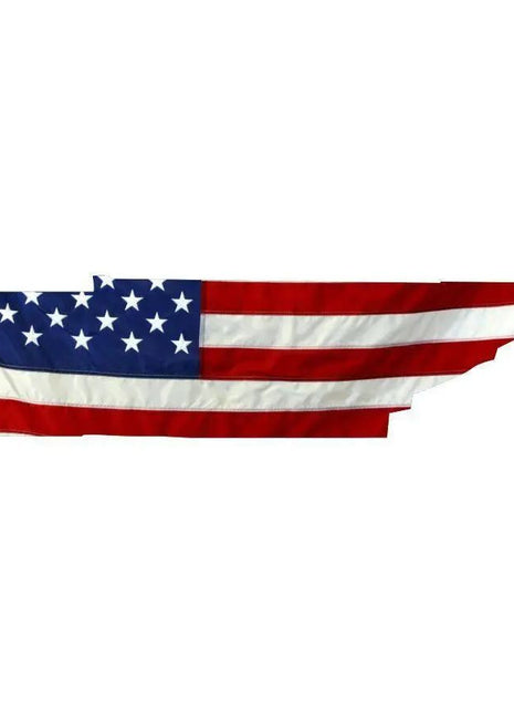 State of Tennessee Realistic American Flag Window Decal - Various Sizes.