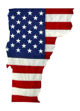 State of Vermont Realistic American Flag Decal - Various Sizes.