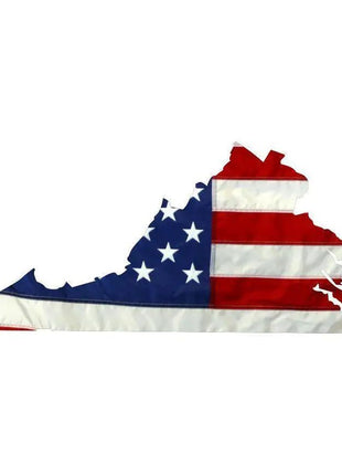 State of Virginia Realistic American Flag Window Decal - Various Sizes.
