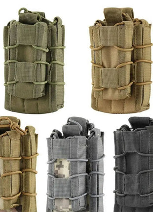 Free Knight Double Decker Mag Pouch Pistol Rifle Molle Magazine Pouch Multicam Nylon Tactical Package.