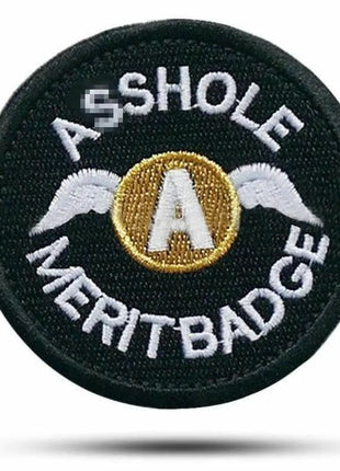 BuckUp Tactical Morale Patch Hook Asshole Merit Badge 2.5" Tactical Funny Patch.