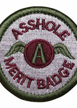 BuckUp Tactical Morale Patch Hook Asshole Merit Badge 2.5" Tactical Funny Patch.