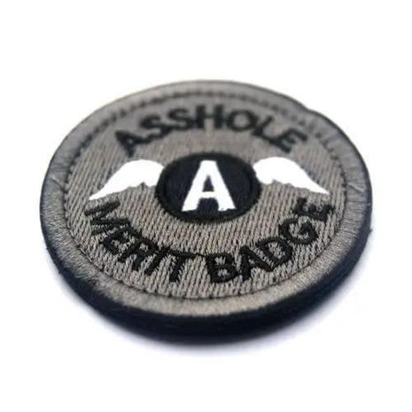 BuckUp Tactical Morale Patch Hook Asshole Merit Badge 2.5" Tactical Funny Patch.