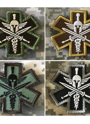 BuckUp Tactical Morale Patch Hook Molon Labe Spartan EMT 2.5" Sized Patches.