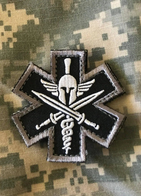 BuckUp Tactical Morale Patch Hook Molon Labe Spartan EMT 2.5" Sized Patches.